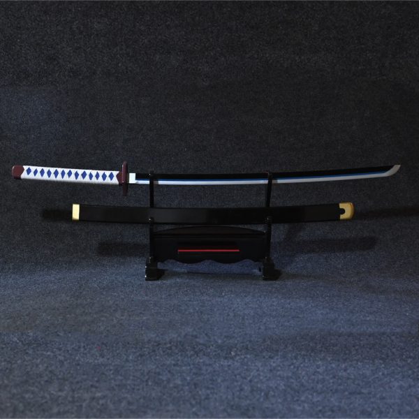 سيف غيو توميوكا الأزرق من الخشب الطبيعي - Giyu Nichirin Wood Replica Water Breathing Katana