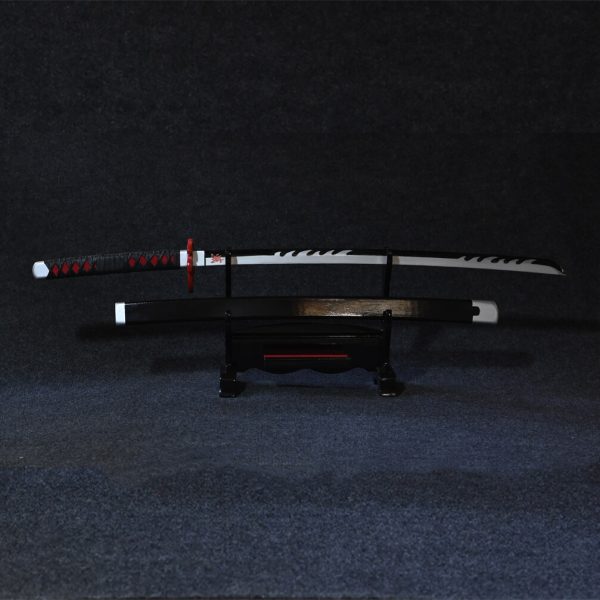 سيف تانجيرو كامادو بلهب الشمس من الخشب الطبيعي - Tanjiro Nichirin Wood Replica Sun Breathing Fire Katana