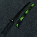 Forest Phantom Katana - Epic Black & Green Stripe Wooden Blade - Image 3