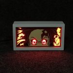 لوحة أنمي ليد مضيئة ثلاثية الأبعاد لشخصية كامادو تانجيرو من قاتل الشياطين Demon Slayer - Kamado Tanjiro 3D LED Shadow Box Light Box