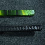 Forest Phantom Katana - Epic Black & Green Stripe Wooden Blade - Image 7