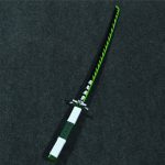 Sanemi Shinazugawa’s Nichirin Sword - Demon Slayer Wind Breathing Green Wooden Katana - Image 3