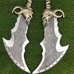 Ultimate Blades of Chaos Wood Replica: #1 Legendary Kratos Twin Blades - Brutal Exquisite Decor - Image 2