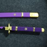 Enma Purple Katana - Zoro One Piece Natural Wood Sword - Image 4