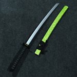 Neon Marble Samurai Katana - Epic 104cm Silver Wooden Blade - Image 3