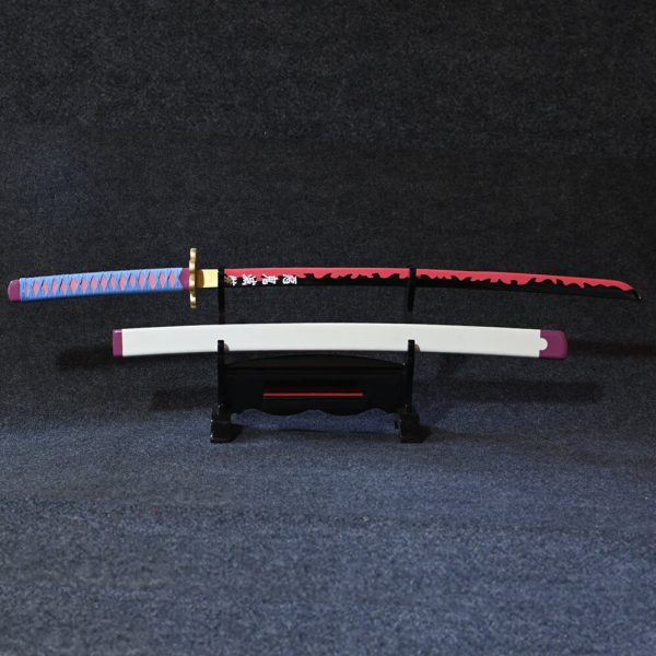 سيف ميتسوري كانروجي الوردي من الخشب الطبيعي - Mitsuri Kanroji Nichirin Wood Replica Love Breathing Katana