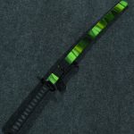 Forest Phantom Katana - Epic Black & Green Stripe Wooden Blade - Image 2