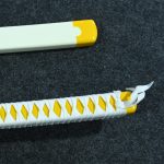 Zenitsu Agatsuma’s Nichirin Sword - Demon Slayer Thunder Breathing Yellow Wooden Katana - Image 5