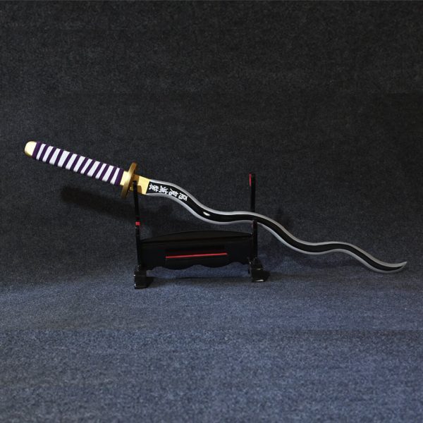 Ultimate Obanai Iguro Nichirin Wood Replica: #1 Legendary Serpent Breathing Blade - Intricate Exquisite Decor