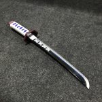 Giyu Tomioka Tanto sword - Blue Nichirin - wooden Demon Slayer - Image 4
