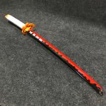 Kyojuro Rengoku’s Flame Nichirin:Red Wooden Wakizashi (V2) - Image 3