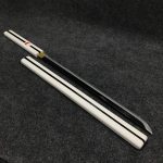 85cm Sasuke Uchiha White Kusanagi wooden sword, minimalist straight-edge chokutō, Naruto Shippuden replica.