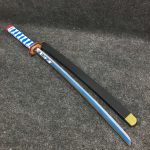 Giyu Tomioka 90cm budget low cost engineered MDF wood katana replica from Demon Slayer
