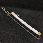 udget friendly white low cost synthetic MDF wood Wado Ichimonji katana with scabbard for anime fans