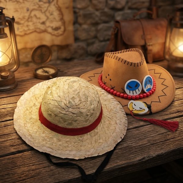 Original Luffy Straw Hat (One Piece Anime) – Natural Straw with Red Ribbon