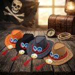 Portgas D. Ace Cowboy Hat (One Piece Anime) – Premium Suede with Full Accessories